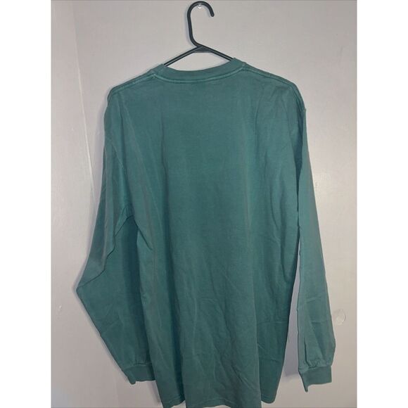Comfort Colors "WYCKOFF" BlueGreen Long Sleeve TShirt Size Large - Picture 6 of 6